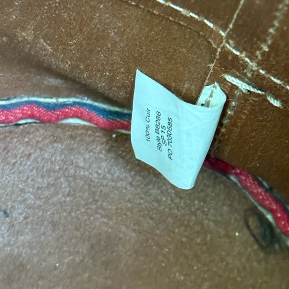 madewell rivet & thread bucket tote bag in cognac - Picture 13 of 14